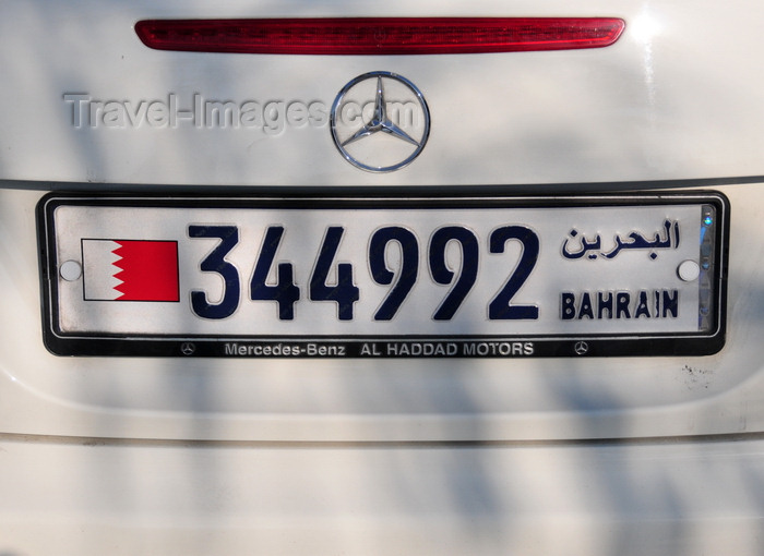 bahrain36: Manama, Bahrain: Bahraini license plate on a white Mercedes-Benz - photo by M.Torres - (c) Travel-Images.com - Stock Photography agency - Image Bank