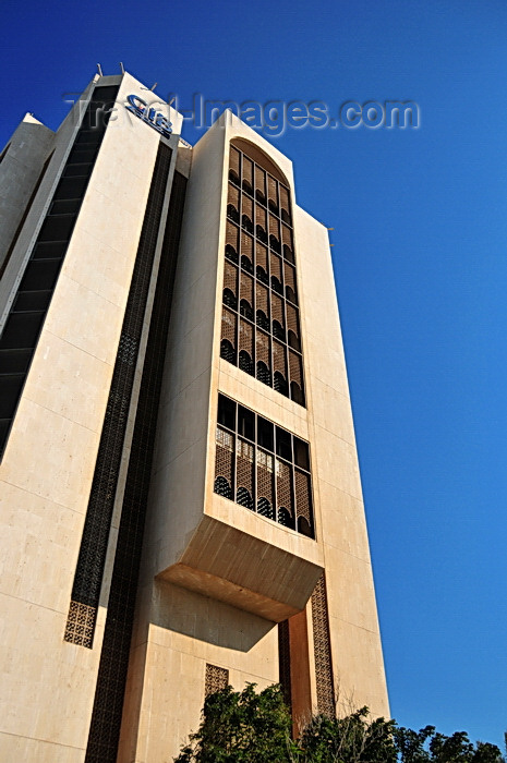 bahrain84: Manama, Bahrain: GIB tower with traditional Arabian peninsula balconies (Mashrabiya or Shanasheel) - Gulf International Bank - photo by M.Torres - (c) Travel-Images.com - Stock Photography agency - Image Bank