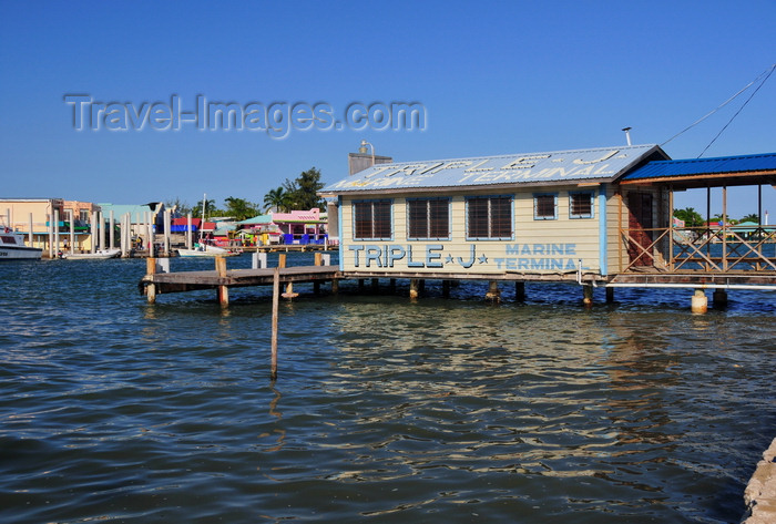 belize110: Belize City, Belize: mouth of Haulover Creek - Triple J 'marine terminal' - Water taxi and services to Caye Caulker and San Pedro - photo by M.Torres - (c) Travel-Images.com - Stock Photography agency - Image Bank