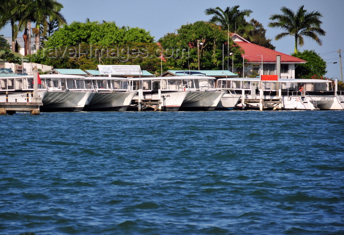 belize120: Belize City, Belize: idle tour boats - Belize City Tourism Village - photo by M.Torres - (c) Travel-Images.com - Stock Photography agency - Image Bank