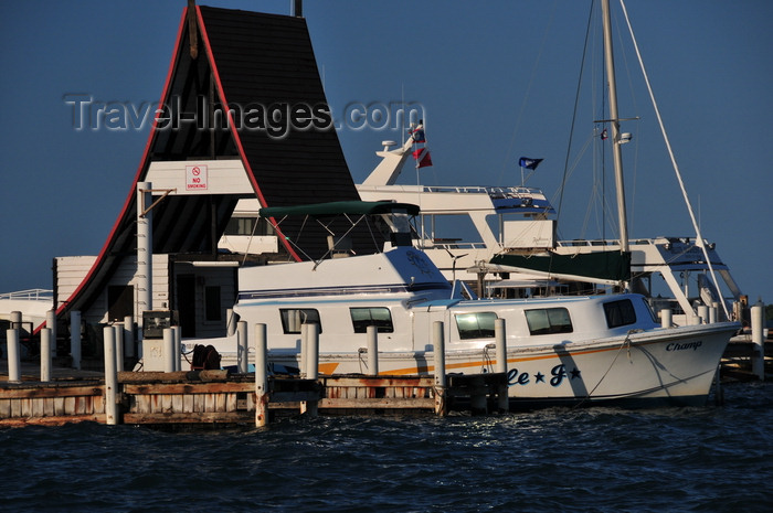 belize131: Belize City, Belize: yacht pier on Marine Promenade - photo by M.Torres - (c) Travel-Images.com - Stock Photography agency - Image Bank