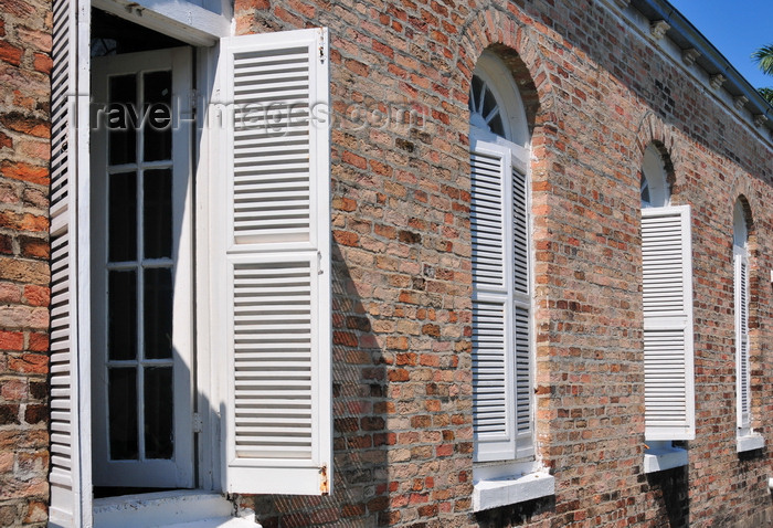 belize149: Belize City, Belize: Anglican cathedral of St. John the Baptist - windows - photo by M.Torres - (c) Travel-Images.com - Stock Photography agency - Image Bank