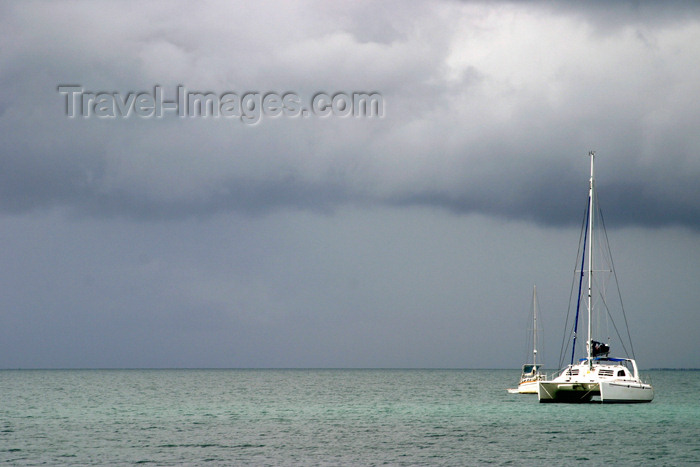 belize25: Belize - Placencia peninsula, Stann Creek District: catamaran at Sea - Caribbean sea - mar das caraibas - photo by C.Palacio - (c) Travel-Images.com - Stock Photography agency - Image Bank