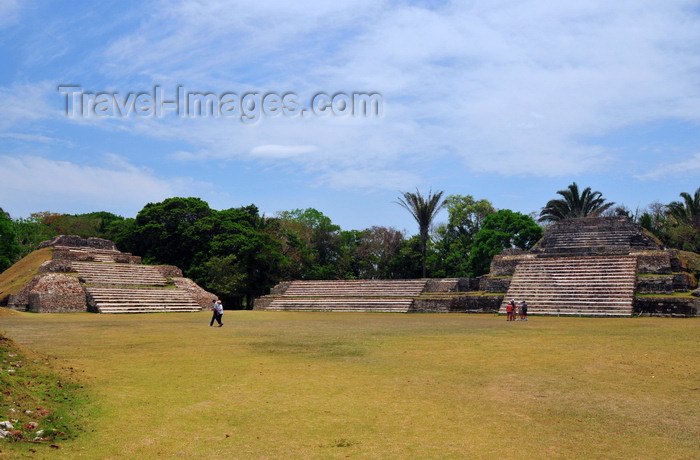 belize75: Altun Ha Maya city, Belize District, Belize: Plaza A - pyramid A-3, and the Temple of the Green Tomb, with structure A-2 in between - photo by M.Torres - (c) Travel-Images.com - Stock Photography agency - Image Bank