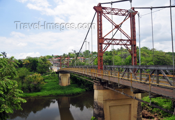 belize96: San Ignacio, Cayo, Belize: Hawksworth Bridge - Macal River and Santa Helena on the opposite bank - photo by M.Torres - (c) Travel-Images.com - Stock Photography agency - Image Bank