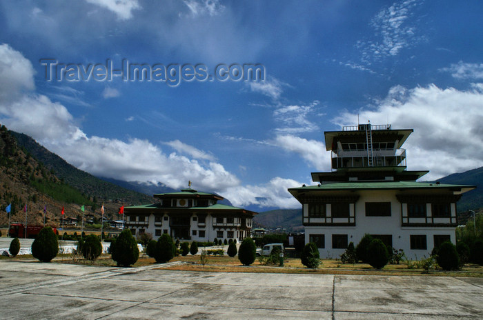 bhutan100: Bhutan - Paro: Paro airport - PBH - control tower - photo by A.Ferrari - (c) Travel-Images.com - Stock Photography agency - Image Bank