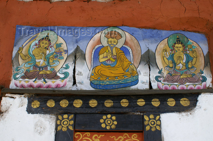 bhutan105: Bhutan - Paro dzongkhag - old religious paintings in Kyichu Lhakhang, near Paro - photo by A.Ferrari - (c) Travel-Images.com - Stock Photography agency - Image Bank