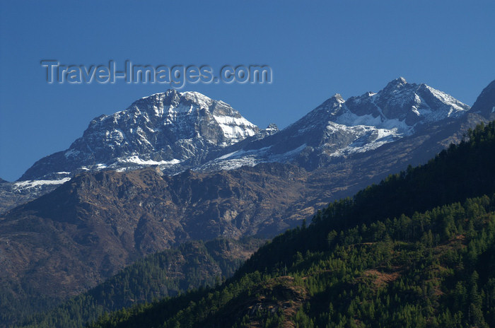 bhutan112: Bhutan - Paro dzongkhag - Himalaya peaks, seen from the Drukgyel village - photo by A.Ferrari - (c) Travel-Images.com - Stock Photography agency - Image Bank