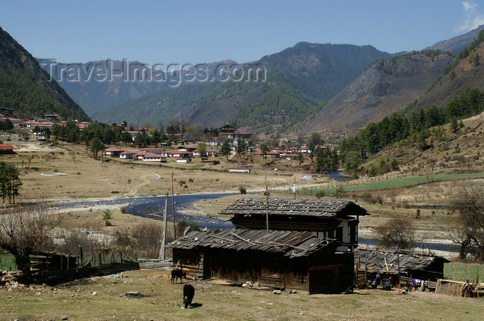 bhutan159: Bhutan - Haa village and the river - Haa valley - Hidden-Land Rice Valley - photo by A.Ferrari - (c) Travel-Images.com - Stock Photography agency - Image Bank