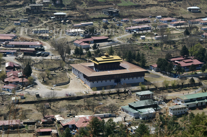 bhutan163: Bhutan - Haa Dzong, seen from the way to Chele la - photo by A.Ferrari - (c) Travel-Images.com - Stock Photography agency - Image Bank