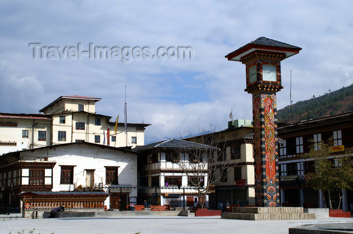 bhutan171: Bhutan - Thimphu - Clock Tower Square - city center - photo by A.Ferrari - (c) Travel-Images.com - Stock Photography agency - Image Bank