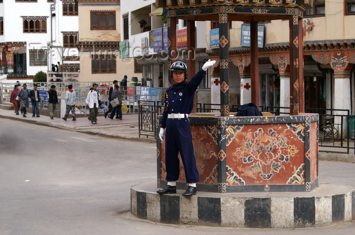 bhutan178: Bhutan - Thimphu - Traffic police - photo by A.Ferrari - (c) Travel-Images.com - Stock Photography agency - Image Bank