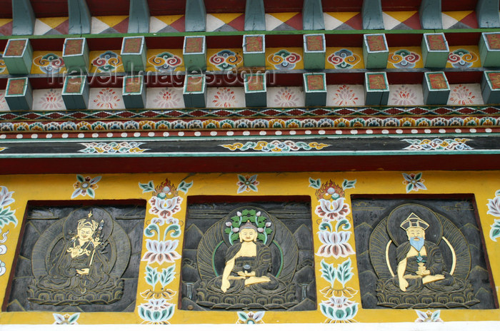 bhutan196: Bhutan - Thimphu - Buddhist symbols and figures, in the National Memorial Chorten - photo by A.Ferrari - (c) Travel-Images.com - Stock Photography agency - Image Bank
