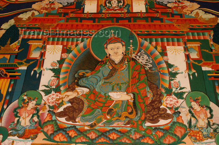 bhutan24: Bhutan - Trongsa Dzong - Guru Rinpoche painting - followers of the Nyingma school regard him as the second Buddha - photo by A.Ferrari - (c) Travel-Images.com - Stock Photography agency - Image Bank