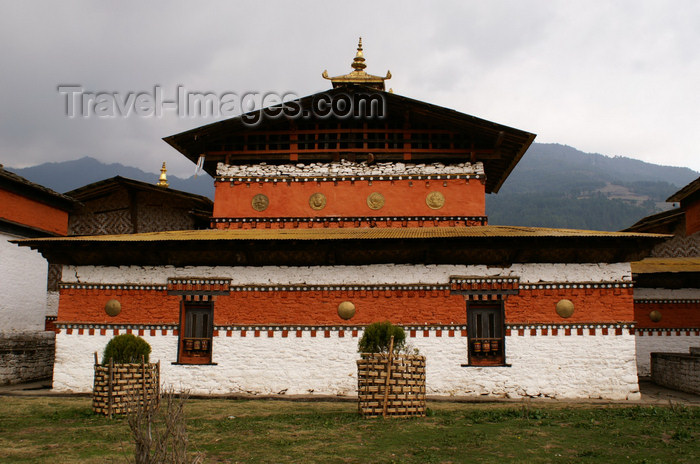 bhutan325: Bhutan - Jampa Lhakhang, Bumthang valley - central building - photo by A.Ferrari - (c) Travel-Images.com - Stock Photography agency - Image Bank