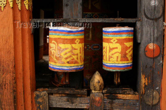 bhutan327: Bhutan - Jampa Lhakhang - two prayer wheels - photo by A.Ferrari - (c) Travel-Images.com - Stock Photography agency - Image Bank