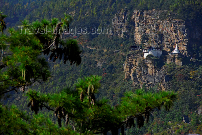 bhutan413: Bhutan, Paro, View of Dzong from the road to Cheli La pass - photo by J.Pemberton - (c) Travel-Images.com - Stock Photography agency - Image Bank