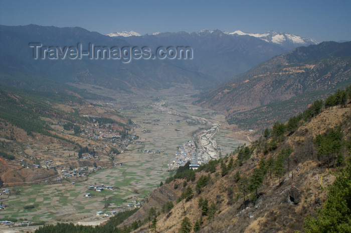 bhutan56: Bhutan - Paro valley, seen from the hills - photo by A.Ferrari - (c) Travel-Images.com - Stock Photography agency - Image Bank