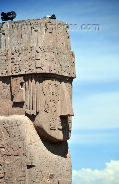 bolivia104: La Paz, Bolivia: Benett monolith - Megalito Benetto Pachamama - Templete Semisubteráneo - Tiwanaku Square - photo by M.Torres - (c) Travel-Images.com - Stock Photography agency - Image Bank