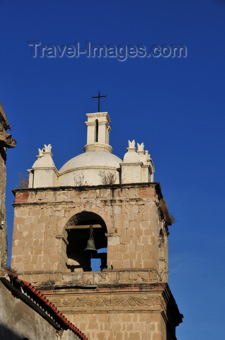 bolivia17: La Paz, Bolivia: bell tower of the Iglesia de Santo Domingo - built in 1760, designed by Francisco Jiménez de Singuenza - Mestizo Baroque - Calle Ingavi, corner Calle Yanacocha - Casco Viejo - the Old Town - photo by M.Torres - (c) Travel-Images.com - Stock Photography agency - Image Bank