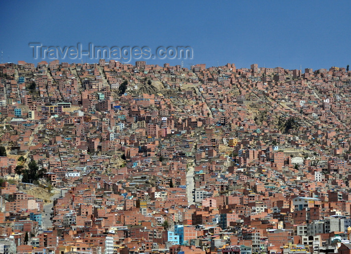 bolivia63: El Alto, La Paz department, Bolivia: dense urban space with basic houses hosting thousands of migrants from the countryside - shantytown - photo by M.Torres - (c) Travel-Images.com - Stock Photography agency - Image Bank