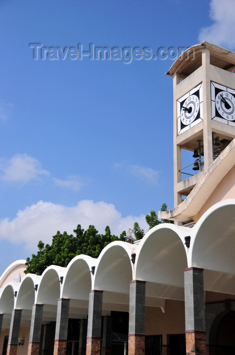 botswana47: Gaborone, South-East District, Botswana: National Assembly of Botswana - arcade and clock tower - Government Enclave - photo by M.Torres - (c) Travel-Images.com - Stock Photography agency - Image Bank