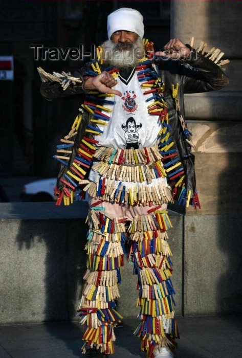 brazil134: Brazil / Brasil - São Paulo: hanging pin man / homem das molas da roupa (photo by N.Cabana) - (c) Travel-Images.com - Stock Photography agency - Image Bank