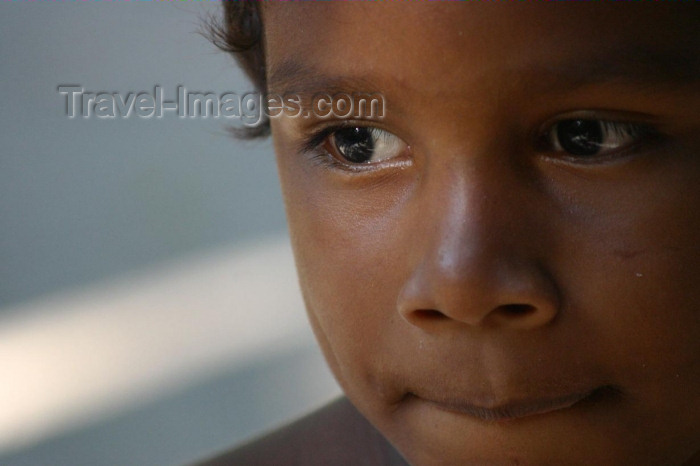 brazil171: Brazil / Brasil - Urubu river: indian boy - Aruaque (photo by N.Cabana) - (c) Travel-Images.com - Stock Photography agency - Image Bank