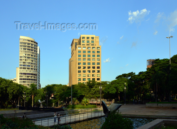 brazil196: São Paulo, Brazil: reflecting pond at Praça da Sé - photo by M.Torres - (c) Travel-Images.com - Stock Photography agency - Image Bank