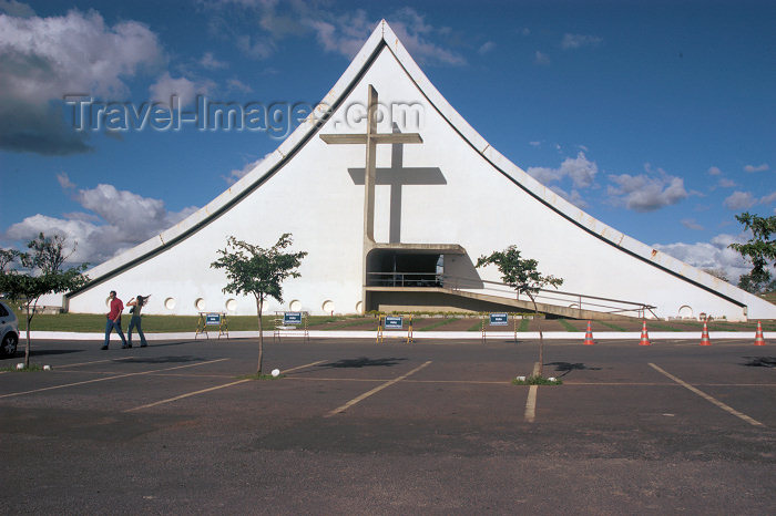 brazil308: Brazil / Brasil - Brasilia: the Peace Cathedral -  Catedral Militar Nossa Senhora Rainha da Paz - photo by M.Alves) - (c) Travel-Images.com - Stock Photography agency - Image Bank