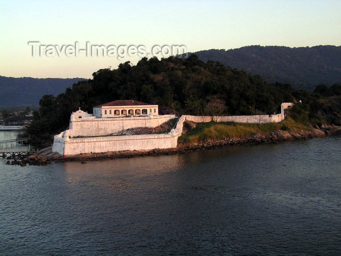 brazil401: Brazil / Brasil - Santos - SP: Portuguese colonial fort at the harbour entrance - Ponta  da Fortaleza - photo by Captain Peter - (c) Travel-Images.com - Stock Photography agency - Image Bank