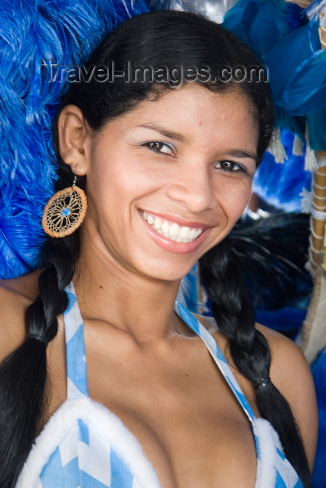 brazil432: Parintins, Amazonas, Brasil / Brazil: a starlet's smile - Boi-Bumbá folklore festival - Boi Caprichoso troupe / Festival Folclórico de Parintins - Bumba Meu Boi - photo by D.Smith - (c) Travel-Images.com - Stock Photography agency - Image Bank