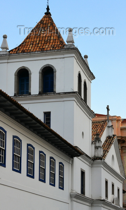 brazil478: São Paulo, Brazil: bell tower of the Anchieta church, Patio do Colégio - a Jesuit church built where the city of São Paulo was founded in 1554 by Manuel da Nóbrega and José de Anchieta - photo by M.Torres - (c) Travel-Images.com - Stock Photography agency - Image Bank