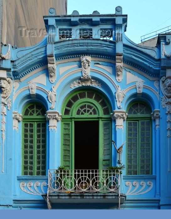 brazil488: São Paulo, Brazil: elegant 19th century building with ornate blue facade at Largo de São Bento - photo by M.Torres - (c) Travel-Images.com - Stock Photography agency - Image Bank