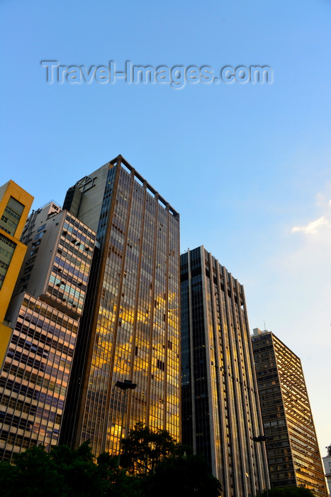 brazil496: São Paulo, Brazil: skyscrapers in the city center, along Anhangabaú valley, Líbero Badaró street - Grande São Paulo, Mercantil Finasa and Conde Prates buildings - photo by M.Torres - (c) Travel-Images.com - Stock Photography agency - Image Bank