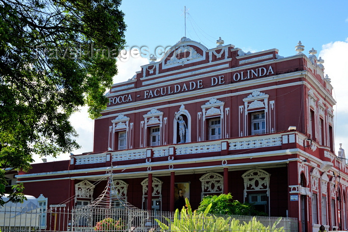 brazil499: Olinda, Pernambuco, Brazil: university building - red facade of the Olinda Faculty - Faculdade de Olinda, FOCCA - Avenida da Liberdade - photo by M.Torres - (c) Travel-Images.com - Stock Photography agency - Image Bank