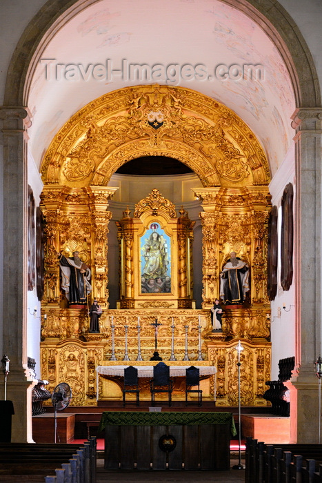 brazil502: Olinda, Pernambuco, Brazil: gilded baroque altar of Our Lady of Mount Carmel church - the oldest carmelite church in the Americas - Historic Centre of the Town of Olinda, UNESCO World Heritage site - Igreja Santo Antônio do Carmo - photo by M.Torres - (c) Travel-Images.com - Stock Photography agency - Image Bank