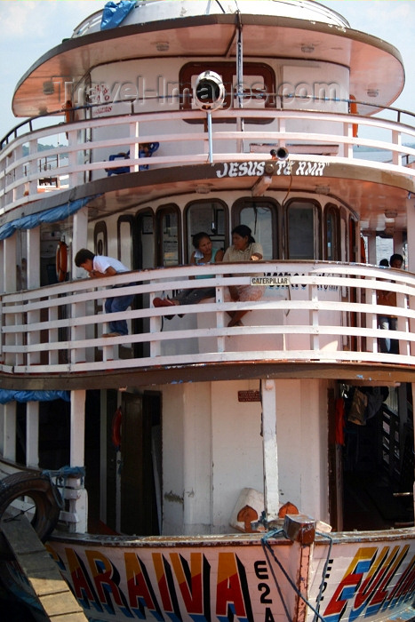 brazil70: Brazil / Brasil - Brazil / Brasil - Manaus / MAO (Amazonas): ferry prow - the E.Saraiva - proa - photo by N.Cabana - (c) Travel-Images.com - Stock Photography agency - Image Bank