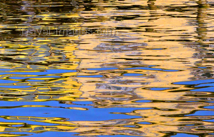 brunei100: Bandar Seri Begawan, Brunei Darussalam: abstract reflection of a building on the water, Kampong Saba water village - photo by M.Torres - (c) Travel-Images.com - Stock Photography agency - Image Bank