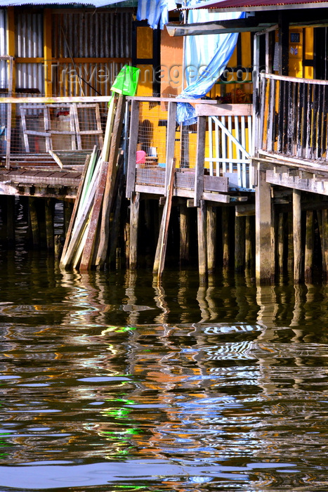 brunei102: Bandar Seri Begawan, Brunei Darussalam: balconies of houses at Kampong Saba water village - photo by M.Torres - (c) Travel-Images.com - Stock Photography agency - Image Bank