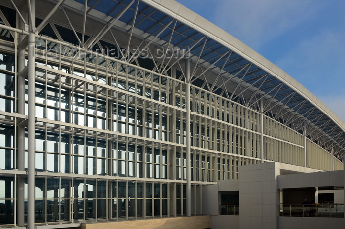 brunei152: Bandar Seri Begawan, Brunei Darussalam: Brunei International Airport, glass and metal façade of the main terminal -  Mukim Berakas, Brunei-Muara District - photo by M.Torres - (c) Travel-Images.com - Stock Photography agency - Image Bank