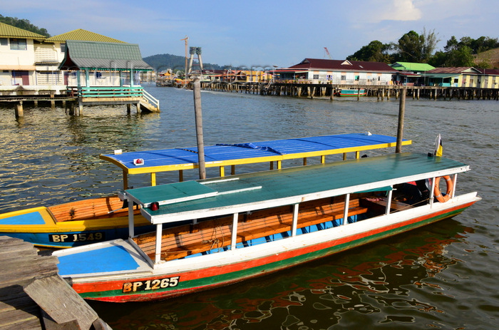 brunei95: Bandar Seri Begawan, Brunei Darussalam: pair of moored water buses - Kampung Ayer water village - photo by M.Torres - (c) Travel-Images.com - Stock Photography agency - Image Bank