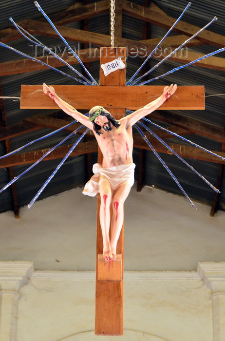 burkina-faso35: Ouagadougou, Burkina Faso: Christ in the interior of the Catholic Cathedral of the Immaculate Conception of Ouagadougou / Cathédrale de l'Immaculée-Conception de Ouagadougou - hanging crucifix - photo by M.Torres - (c) Travel-Images.com - Stock Photography agency - Image Bank