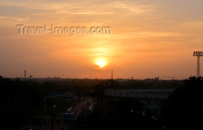 burkina-faso70: Ouagadougou, Burkina Faso: sunset over the Municipal Stadium - skyline - photo by M.Torres - (c) Travel-Images.com - Stock Photography agency - Image Bank