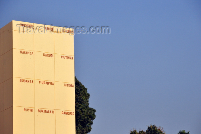 burundi13: Bujumbura, Burundi: Independence Monument - names of the municipalities - photo by M.Torres - (c) Travel-Images.com - Stock Photography agency - Image Bank