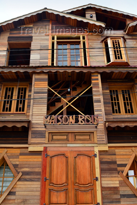cameroon42: Cameroon, Douala: wooden building, with European architecture - Maison Bois, Boulevard du Pdt Ahmadou Ahidjo, CEB Meublerie - photo by M.Torres - (c) Travel-Images.com - Stock Photography agency - Image Bank