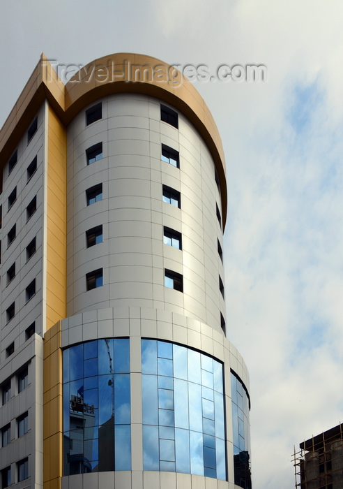 cameroon43: Cameroon, Douala: modern building downtown, Indomitable Lions square, dedicated to the National Football Team of Cameroon - Place des Lions Indomptables - photo by M.Torres - (c) Travel-Images.com - Stock Photography agency - Image Bank