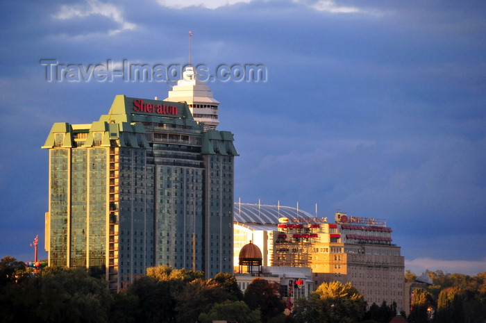 canada124: Niagara Falls, Ontario, Canada: Sheraton on the Falls and Crowne Plaza hotels and Hard Rock Café, with the tower of Casino Niagara in the background - Falls Avenue Entertainment Complex - photo by M.Torres - (c) Travel-Images.com - Stock Photography agency - Image Bank