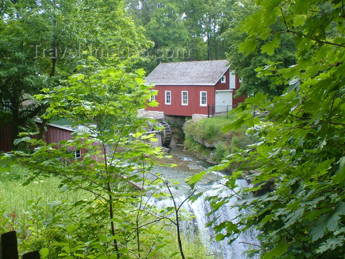 canada126: Pelham - Niagara Region, Ontario, Canada / Kanada: old generator and waterfall - photo by R.Grove - (c) Travel-Images.com - Stock Photography agency - Image Bank