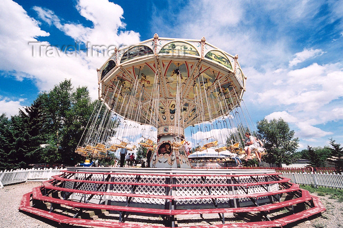 canada183: Canada / Kanada - Calgary, Alberta: Heritage Park - merry go round - Dangler swings - photo by M.Torres - (c) Travel-Images.com - Stock Photography agency - Image Bank